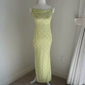 Floral Yellow Maxi Dress